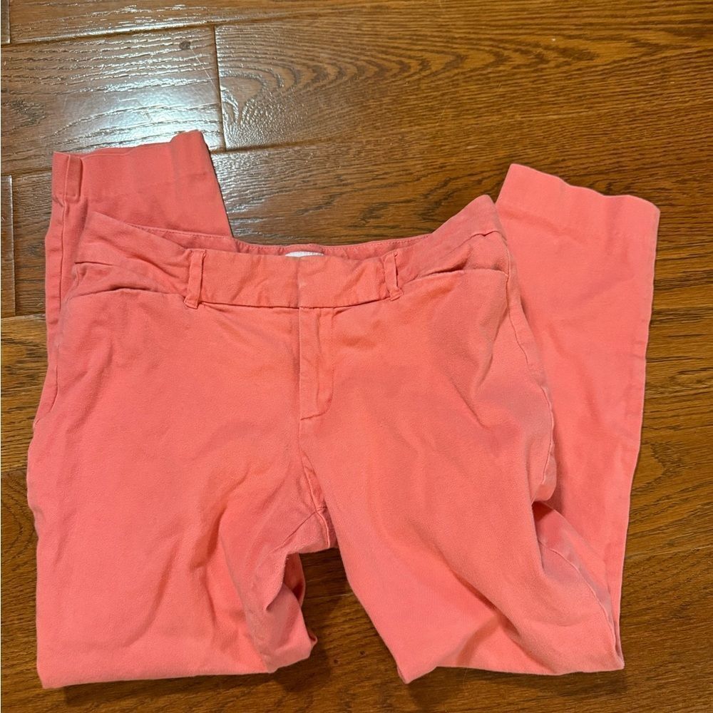 Old Navy Coral Pink Women's Pixie Pants size 8 low rise